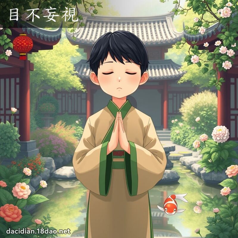 目不妄視 - 國語大辭典配圖