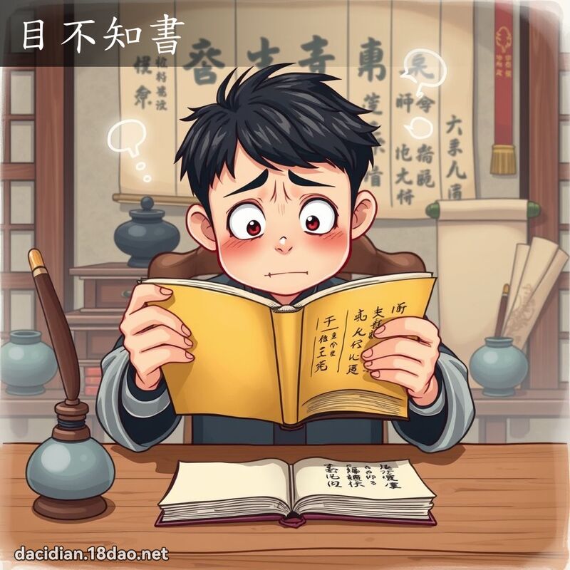 目不知書 - 國語大辭典配圖