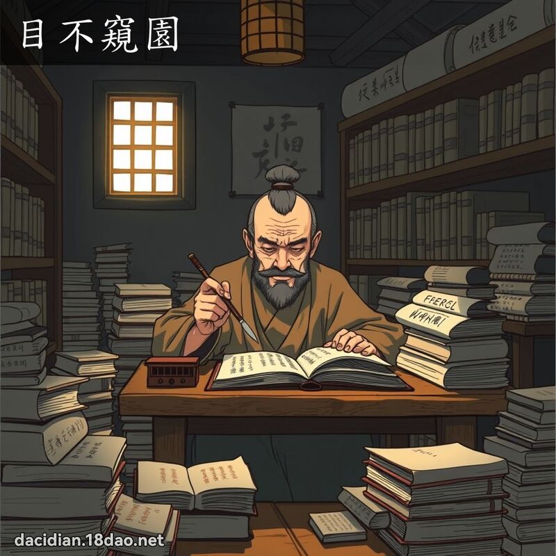目不窺園 - 國語大辭典配圖