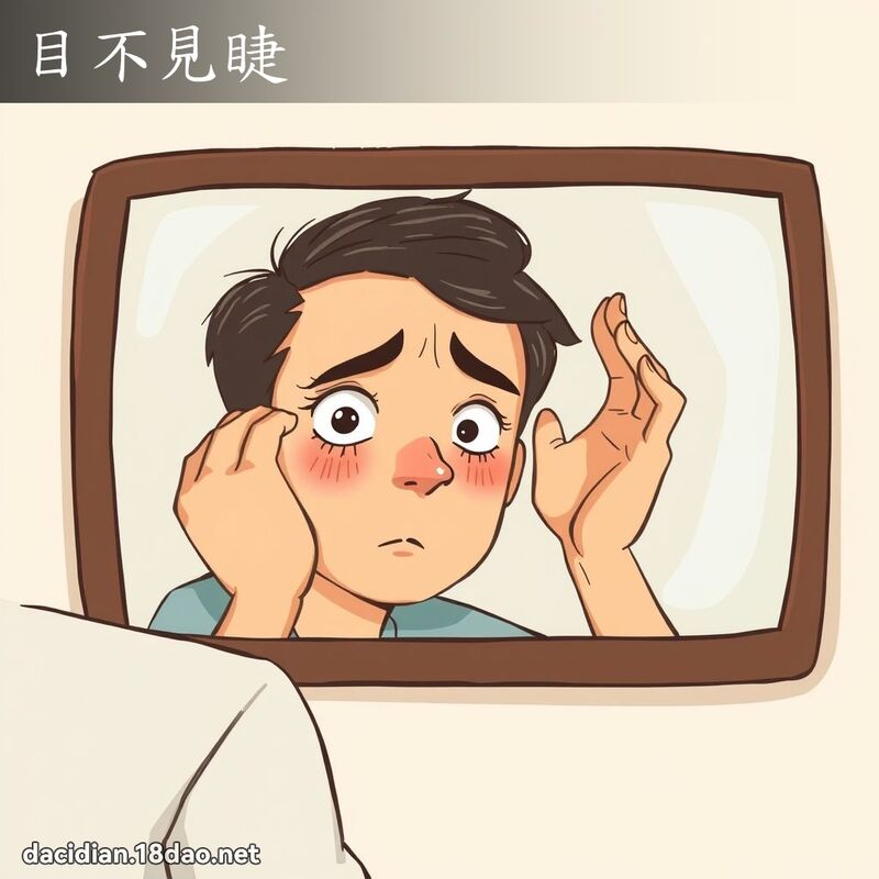 目不見睫 - 國語大辭典配圖