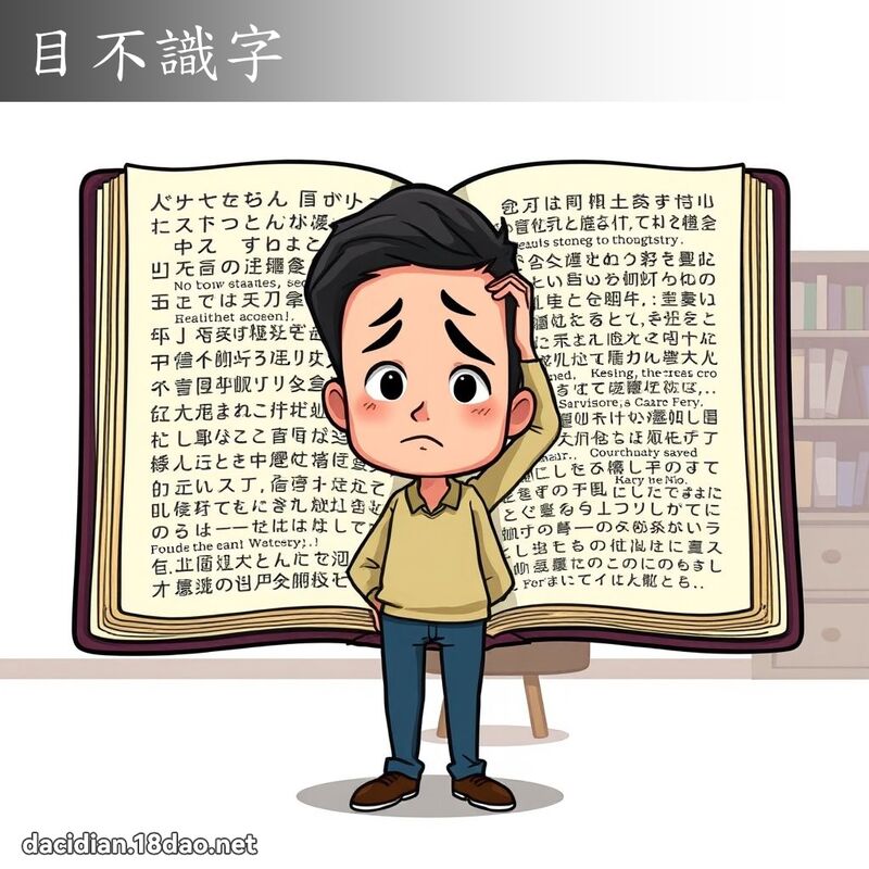 目不识字 - 国语大辞典配图