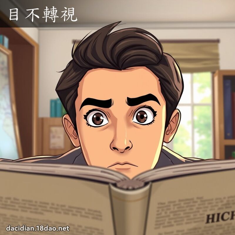 目不轉視 - 國語大辭典配圖