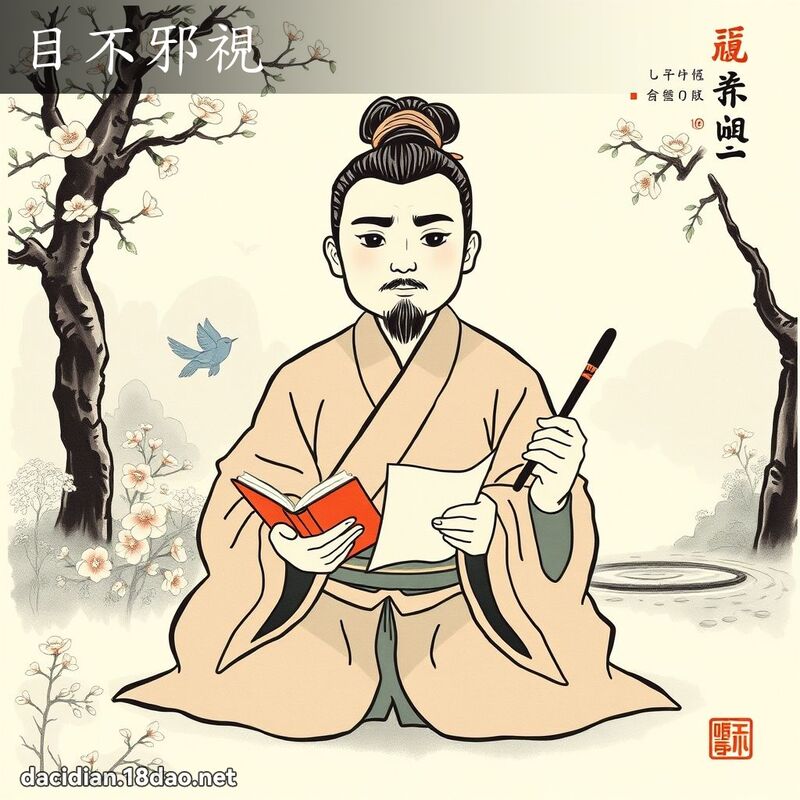 目不邪視 - 國語大辭典配圖