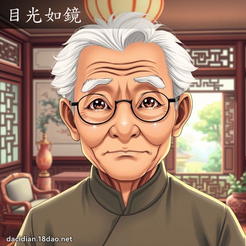 目光如鏡 - 國語大辭典配圖