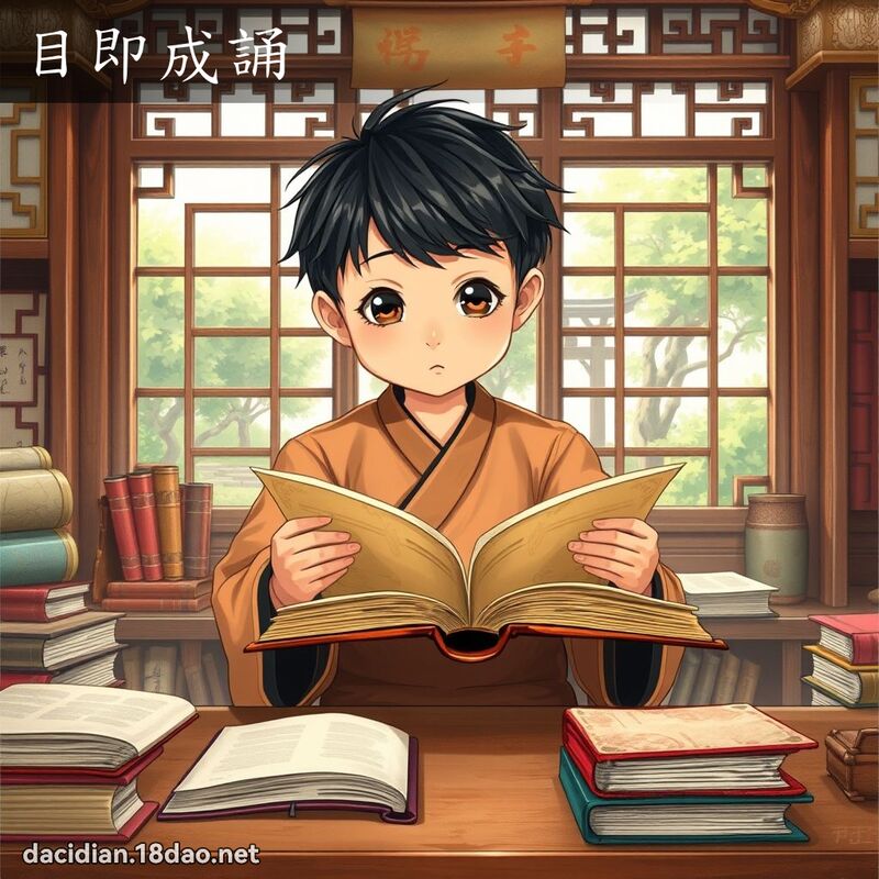 目即成誦 - 國語大辭典配圖