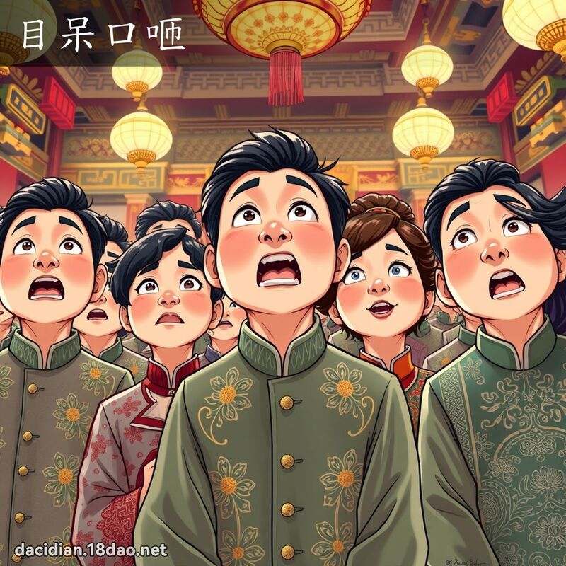 目呆口咂 - 国语大辞典配图