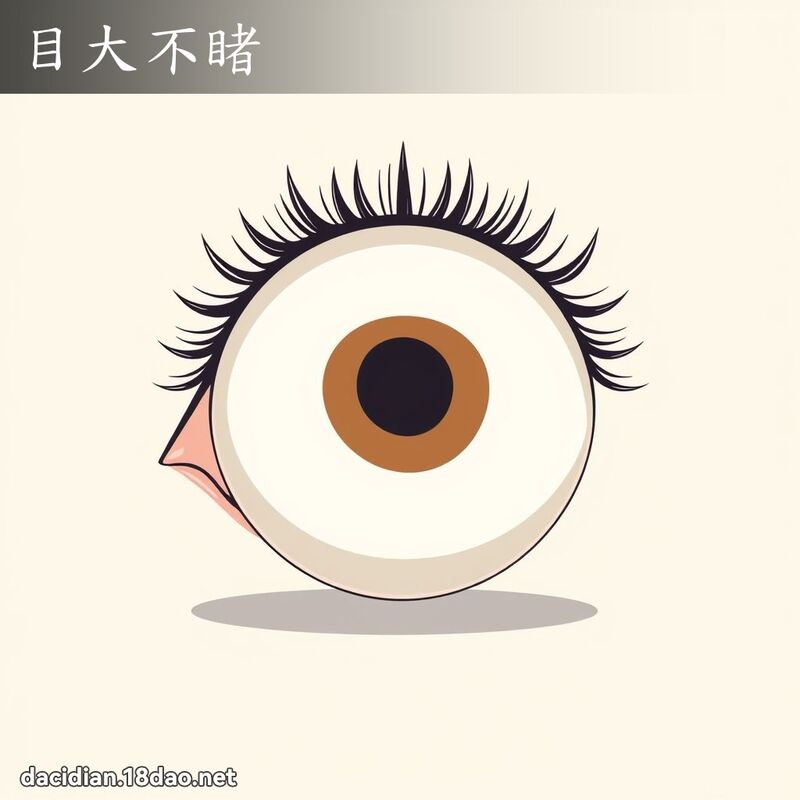 目大不睹 - 国语大辞典配图