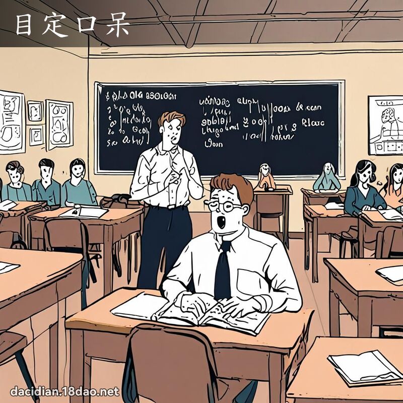 目定口呆 - 國語大辭典配圖