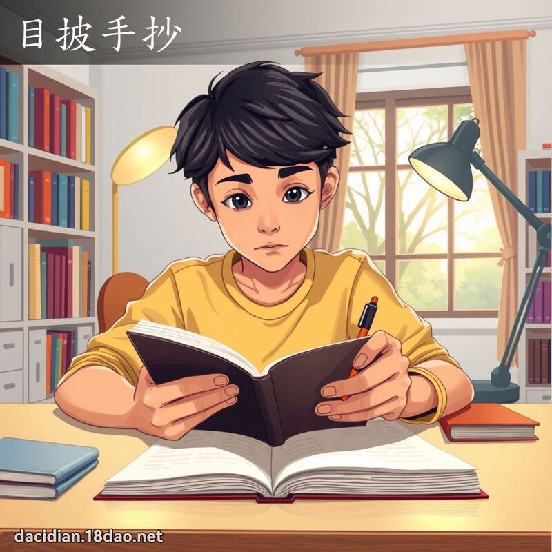 目披手抄 - 國語大辭典配圖