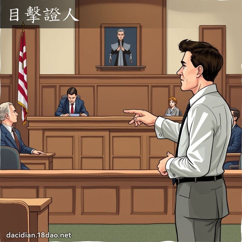 目击证人 - 国语大辞典配图