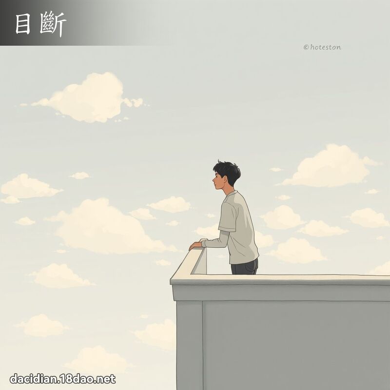 目斷 - 國語大辭典配圖