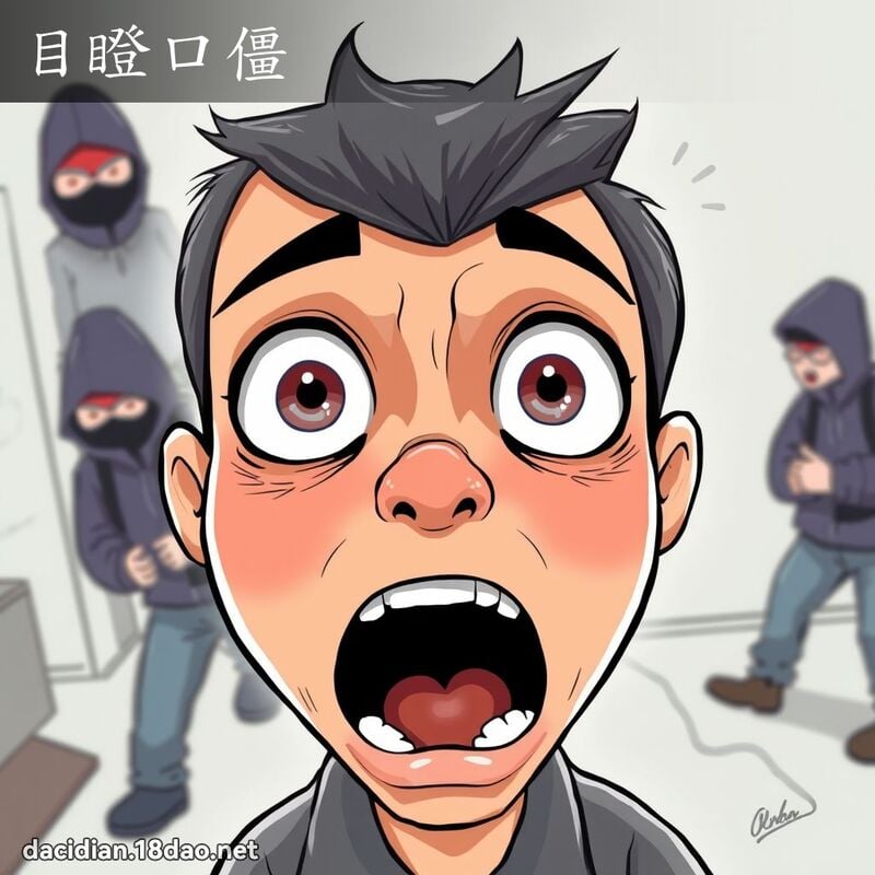 目瞪口僵 - 國語大辭典配圖