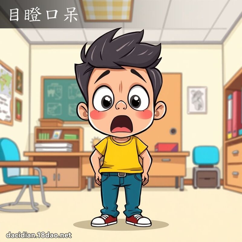 目瞪口呆 - 國語大辭典配圖