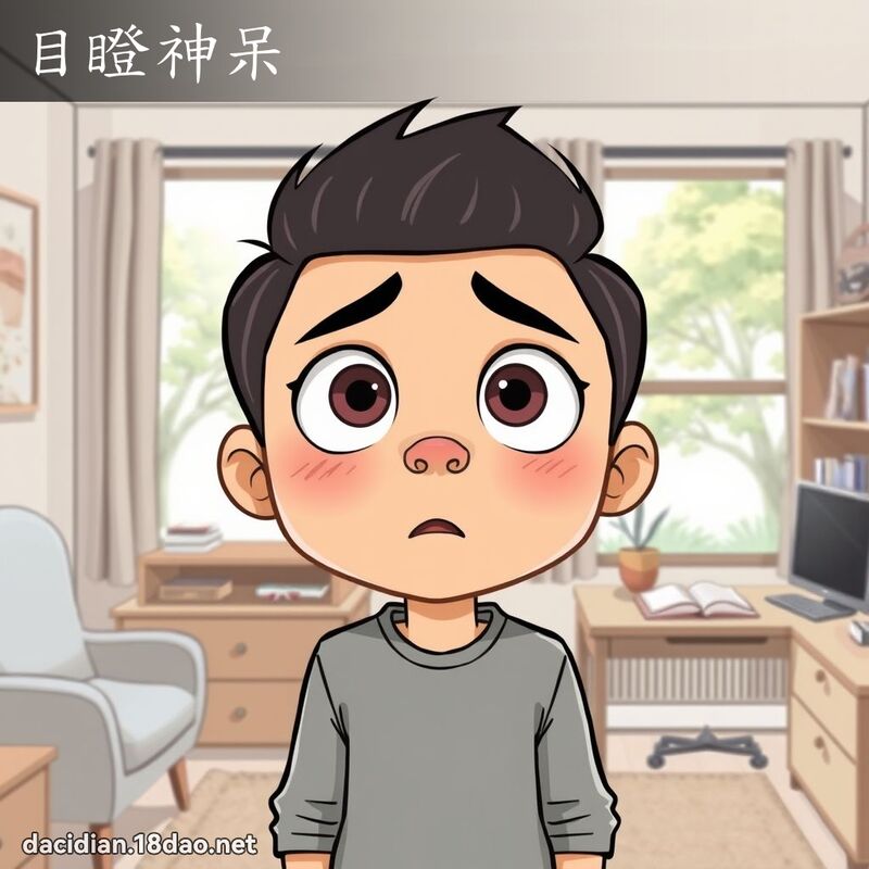 目瞪神呆 - 國語大辭典配圖