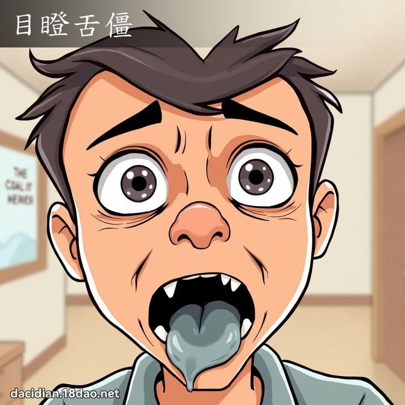 目瞪舌僵 - 國語大辭典配圖
