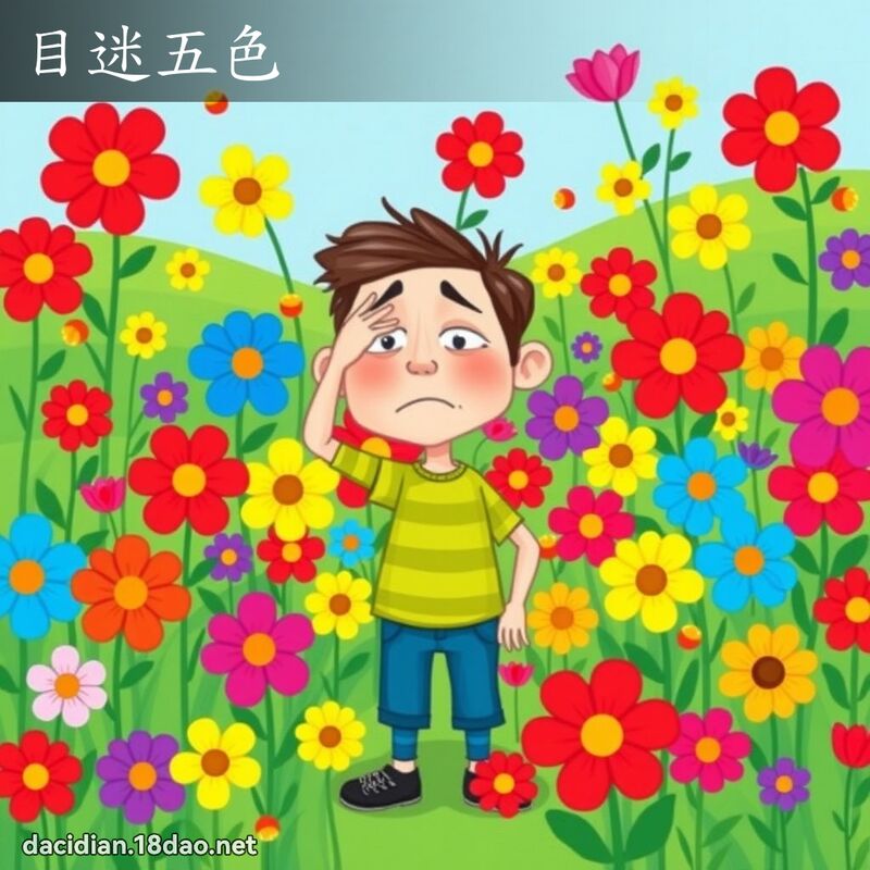 目迷五色 - 國語大辭典配圖