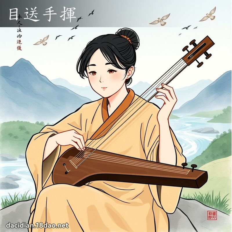目送手揮 - 國語大辭典配圖