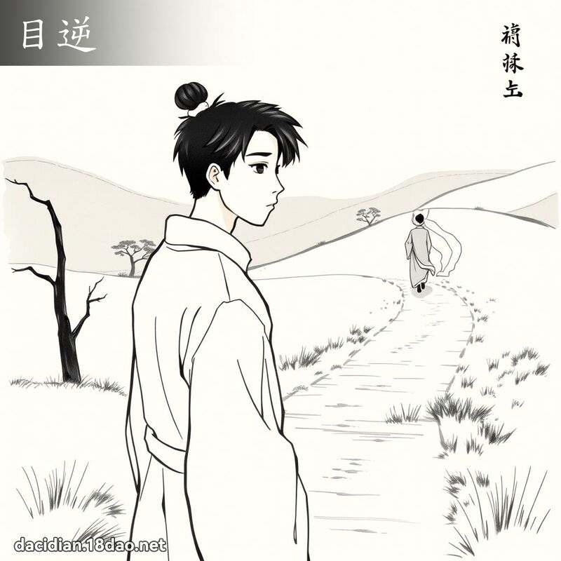 目逆 - 国语大辞典配图