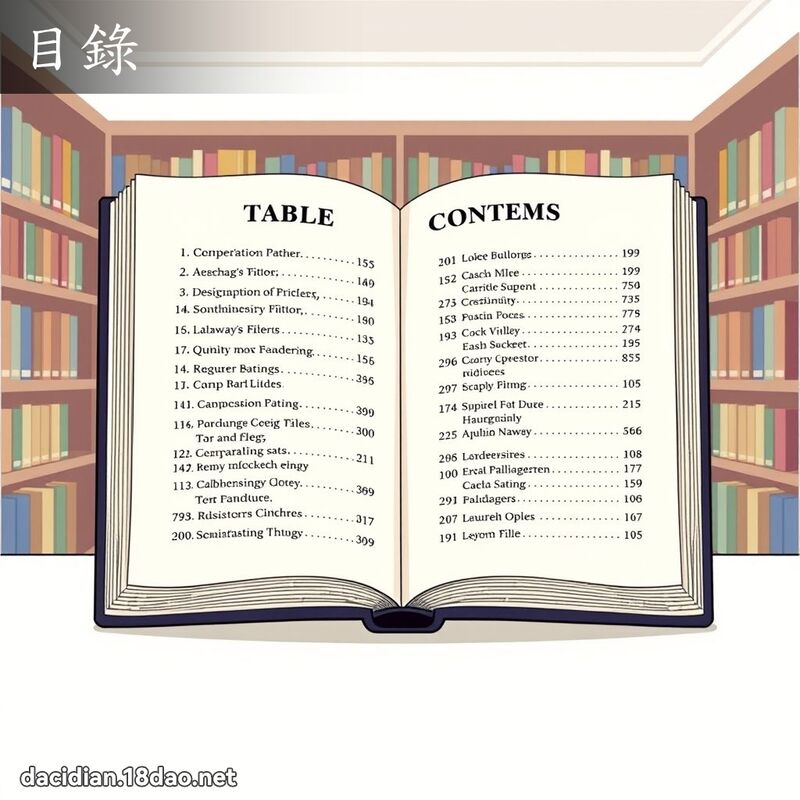 目錄 - 國語大辭典配圖