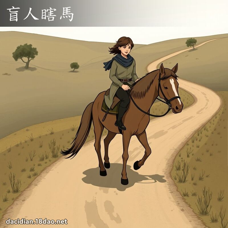盲人瞎馬 - 國語大辭典配圖