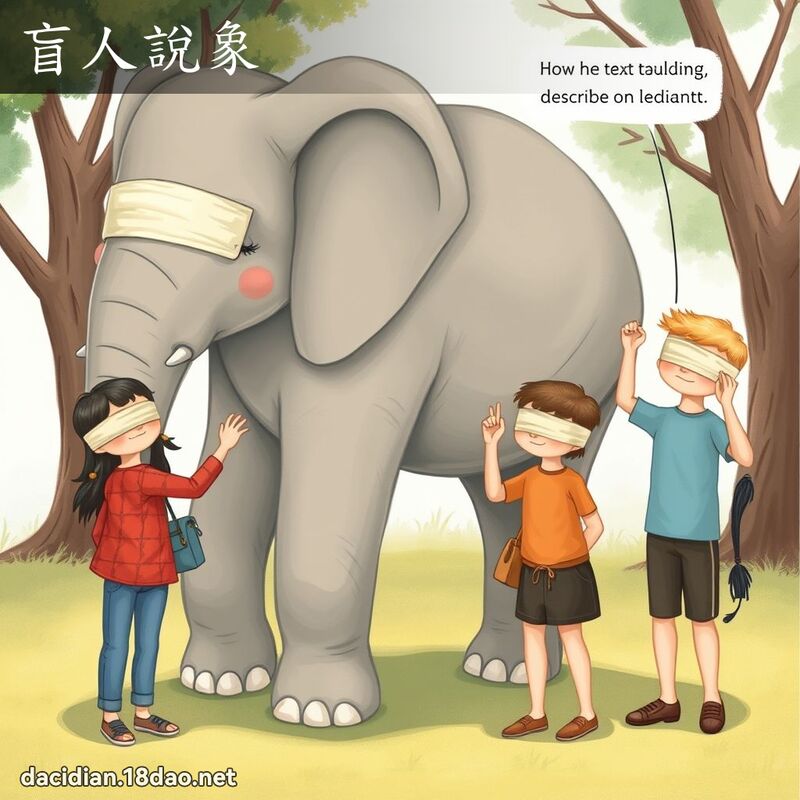 盲人說象 - 國語大辭典配圖