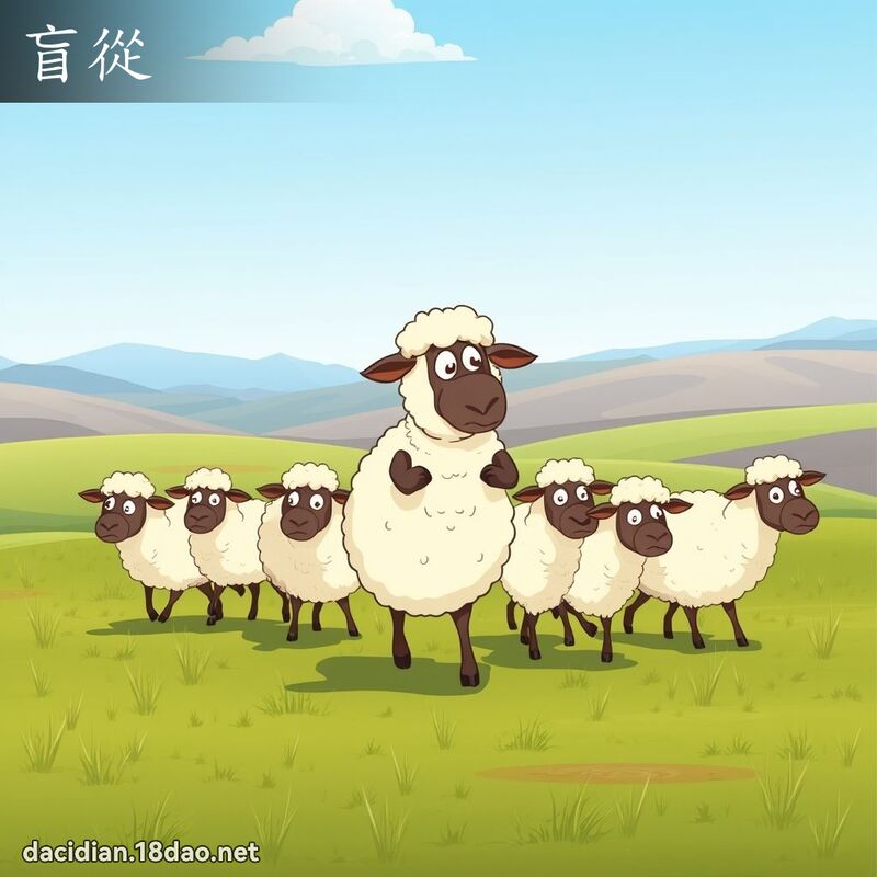 盲從 - 國語大辭典配圖