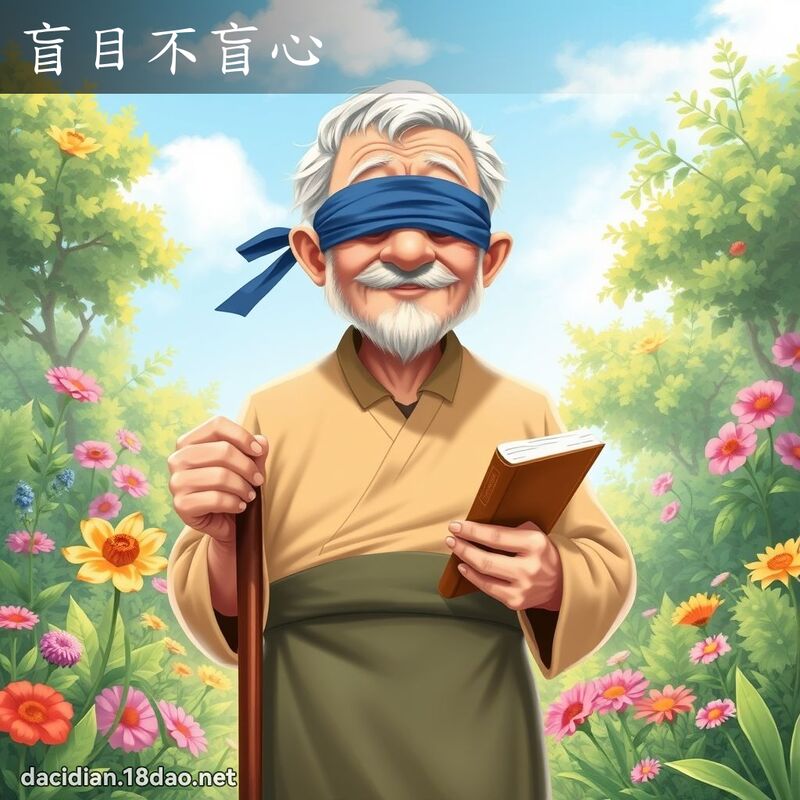 盲目不盲心 - 国语大辞典配图