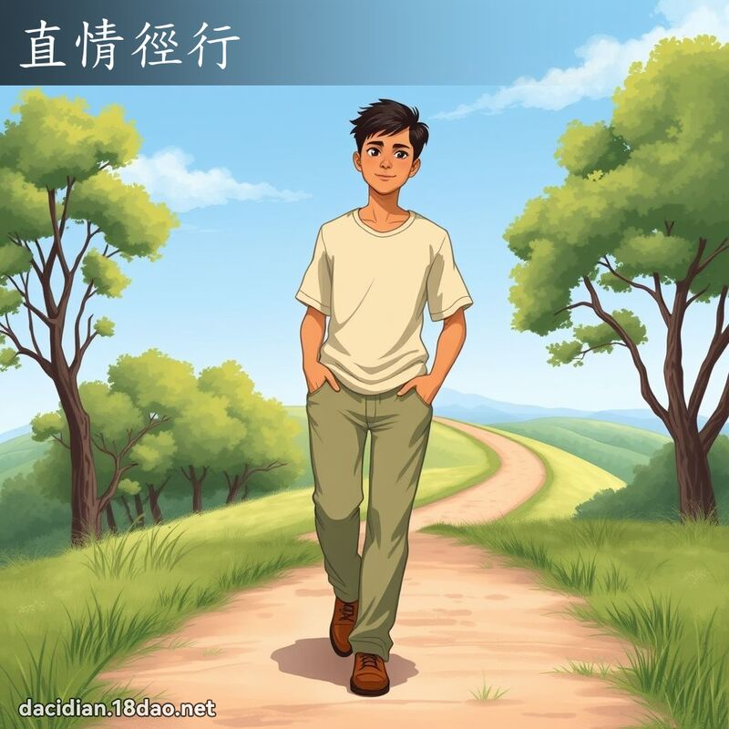 直情径行 - 国语大辞典配图