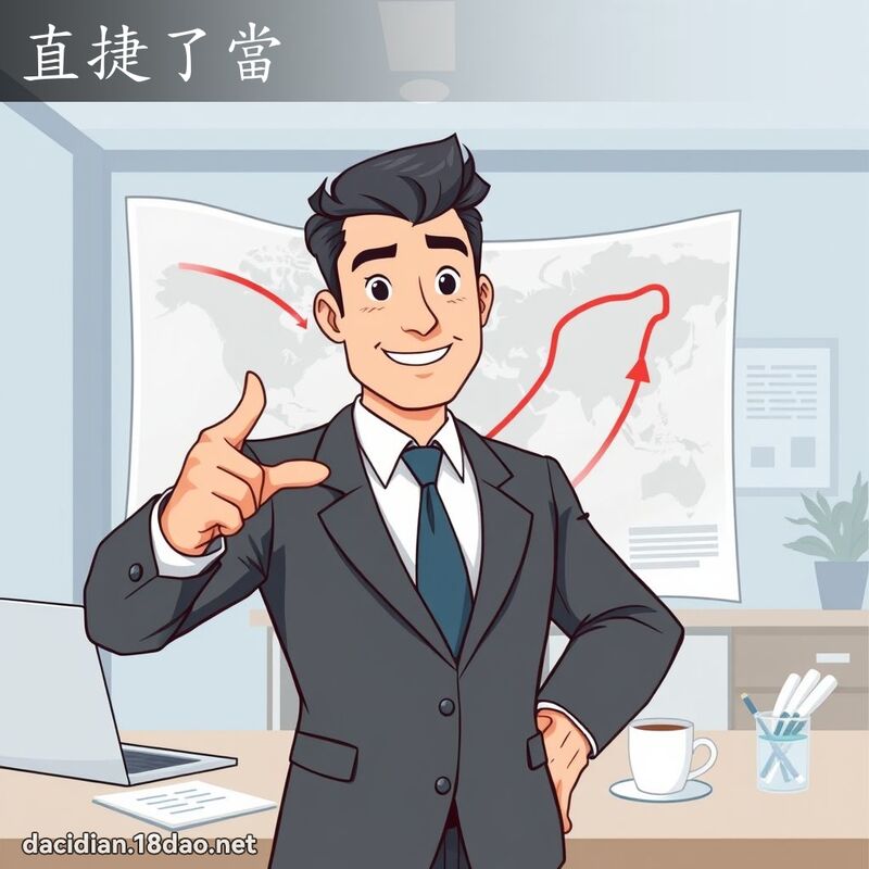 直捷了當 - 國語大辭典配圖