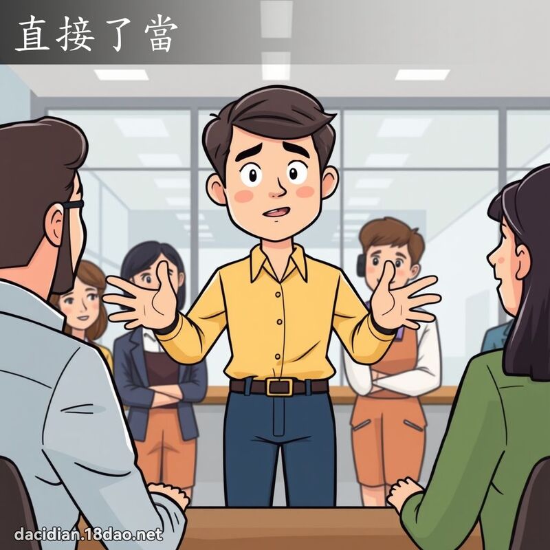 直接了当 - 国语大辞典配图