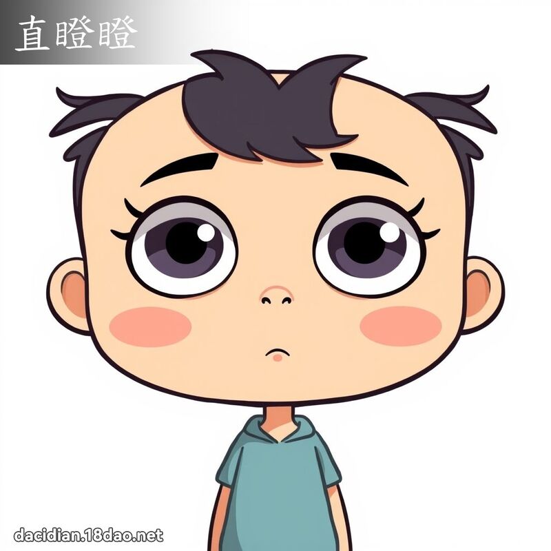 直瞪瞪 - 国语大辞典配图