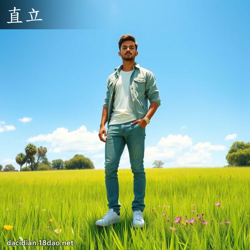 直立 - 國語大辭典配圖