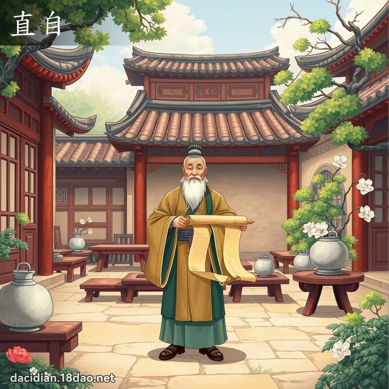 直自 - 國語大辭典配圖