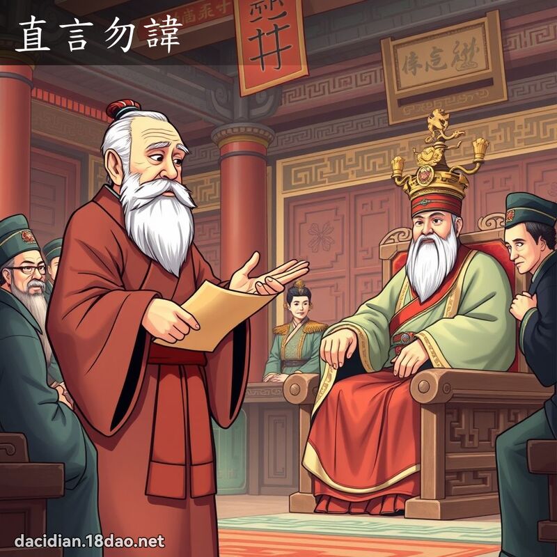 直言勿讳 - 国语大辞典配图