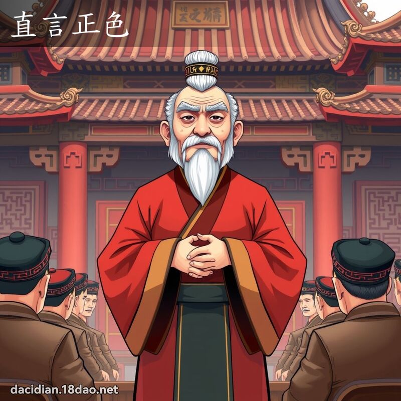 直言正色 - 国语大辞典配图