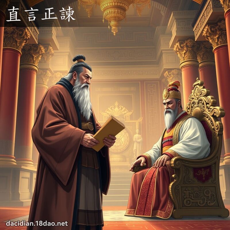 直言正諫 - 國語大辭典配圖