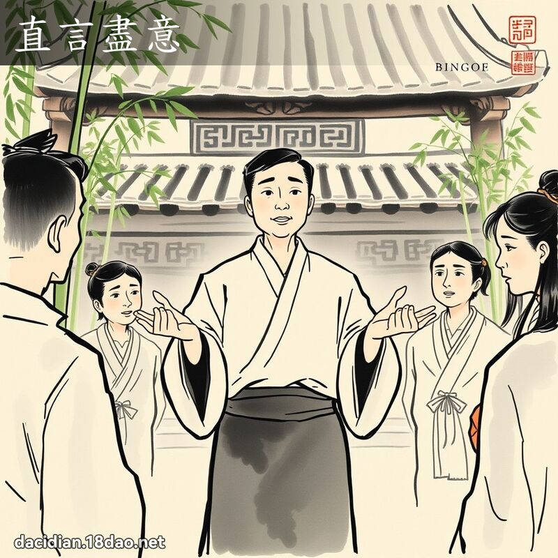 直言尽意 - 国语大辞典配图