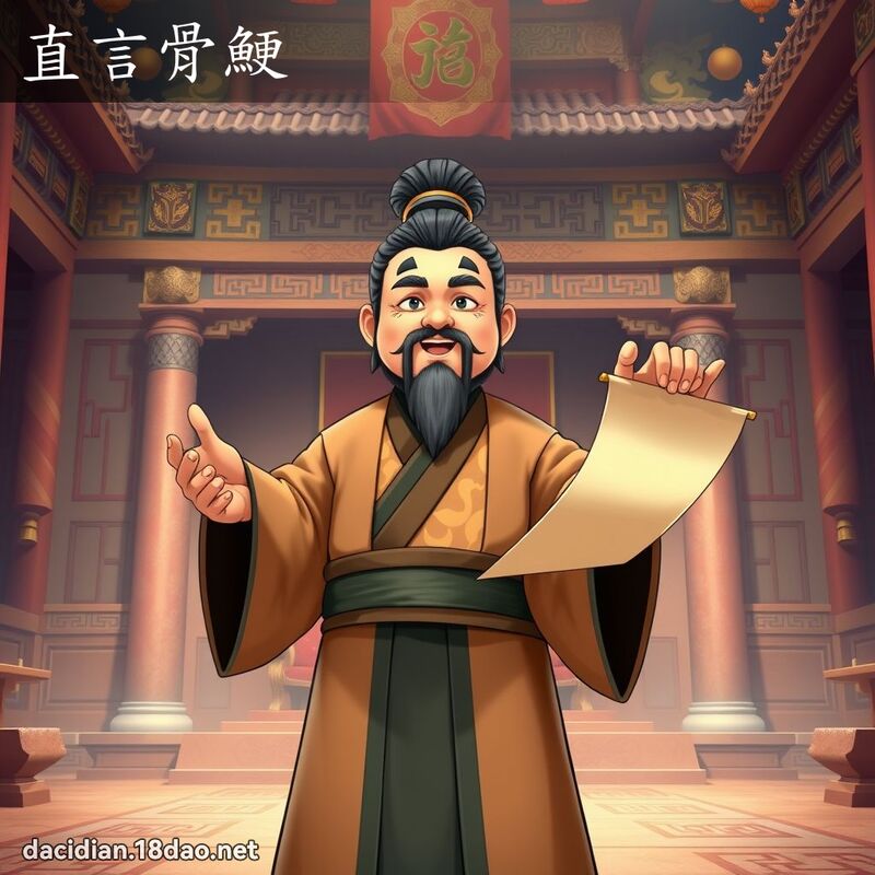 直言骨鯁 - 國語大辭典配圖