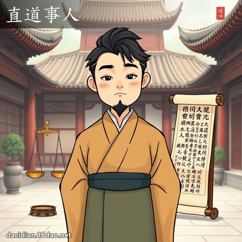 直道事人 - 國語大辭典配圖