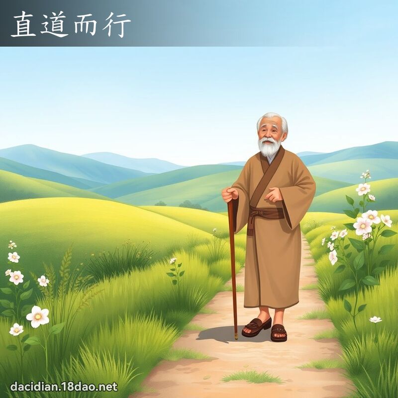 直道而行 - 國語大辭典配圖
