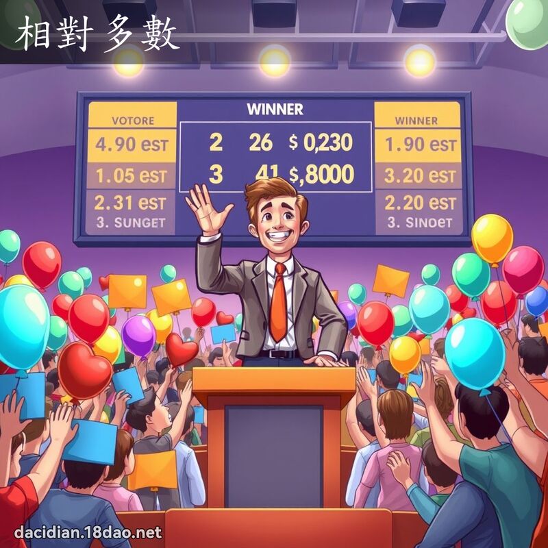 相对多数 - 国语大辞典配图