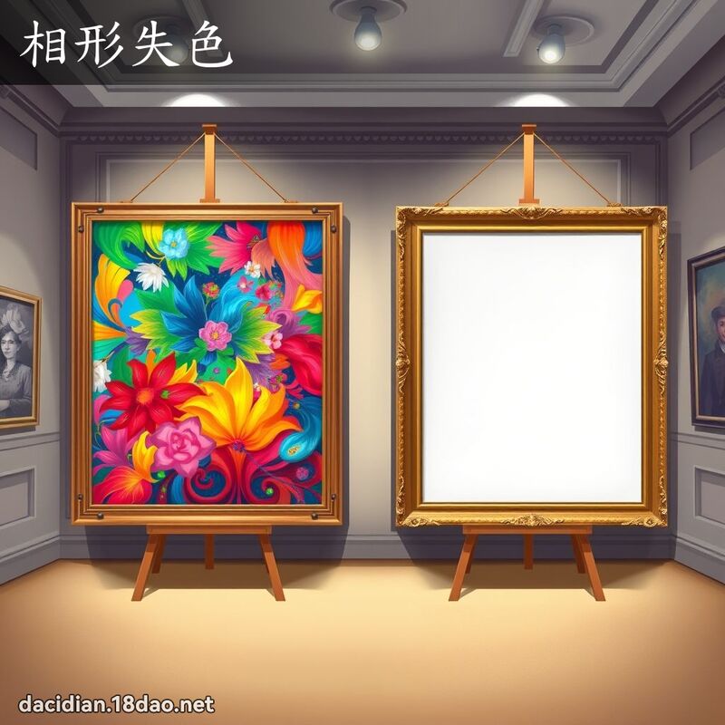 相形失色 - 国语大辞典配图