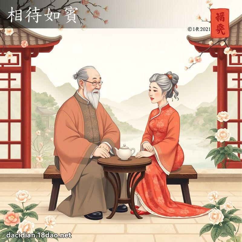 相待如賓 - 國語大辭典配圖