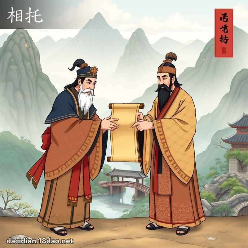 相托 - 国语大辞典配图