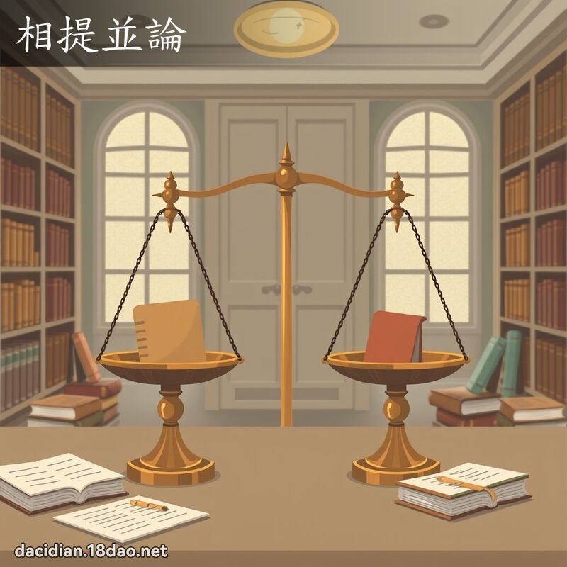 相提並論 - 國語大辭典配圖