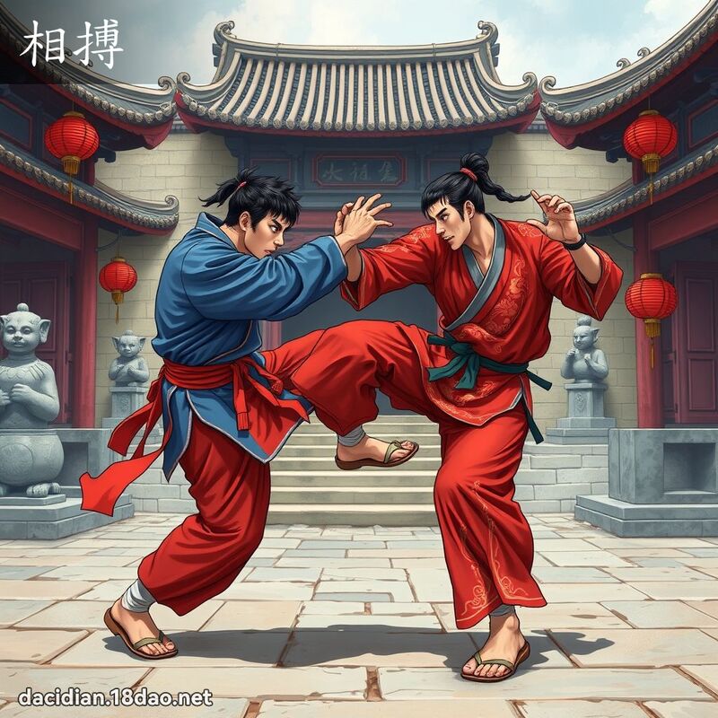 相搏 - 国语大辞典配图