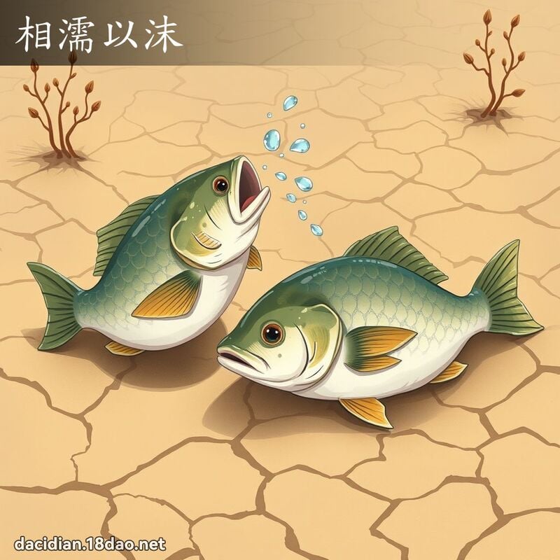 相濡以沫 - 國語大辭典配圖