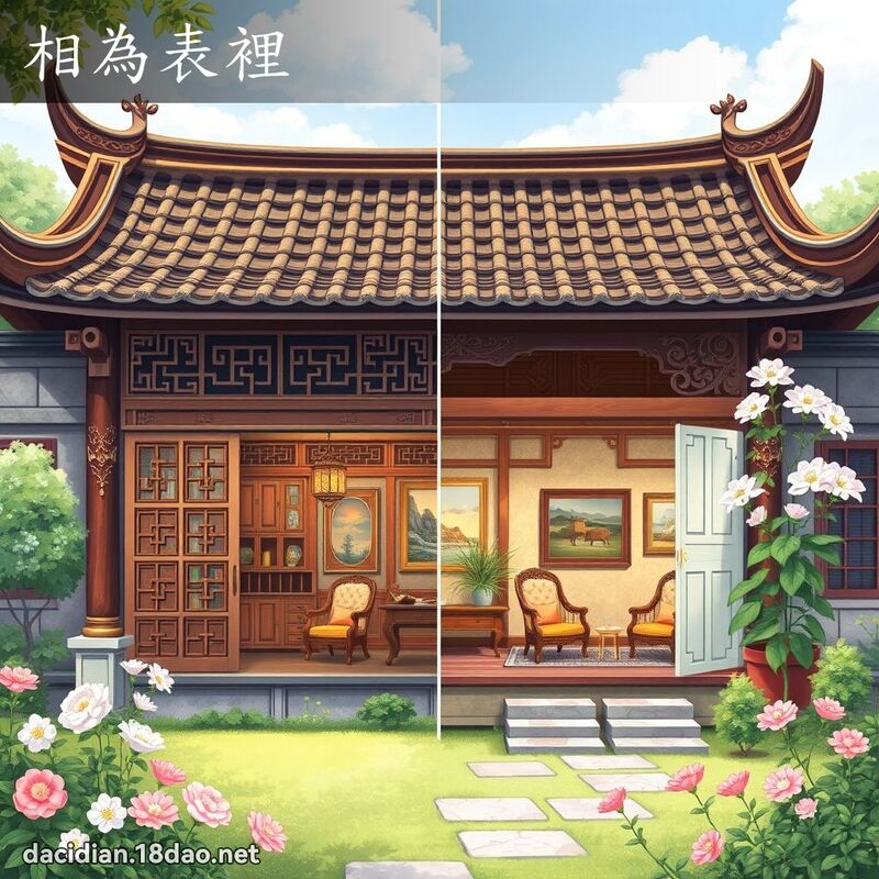 相為表裡 - 國語大辭典配圖