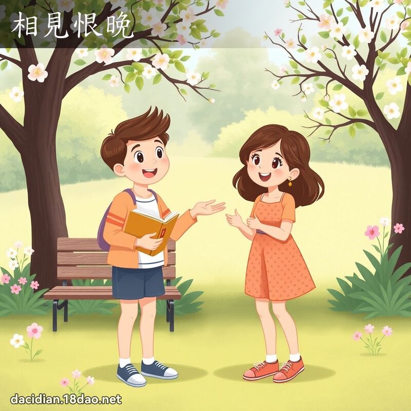 相见恨晚 - 国语大辞典配图