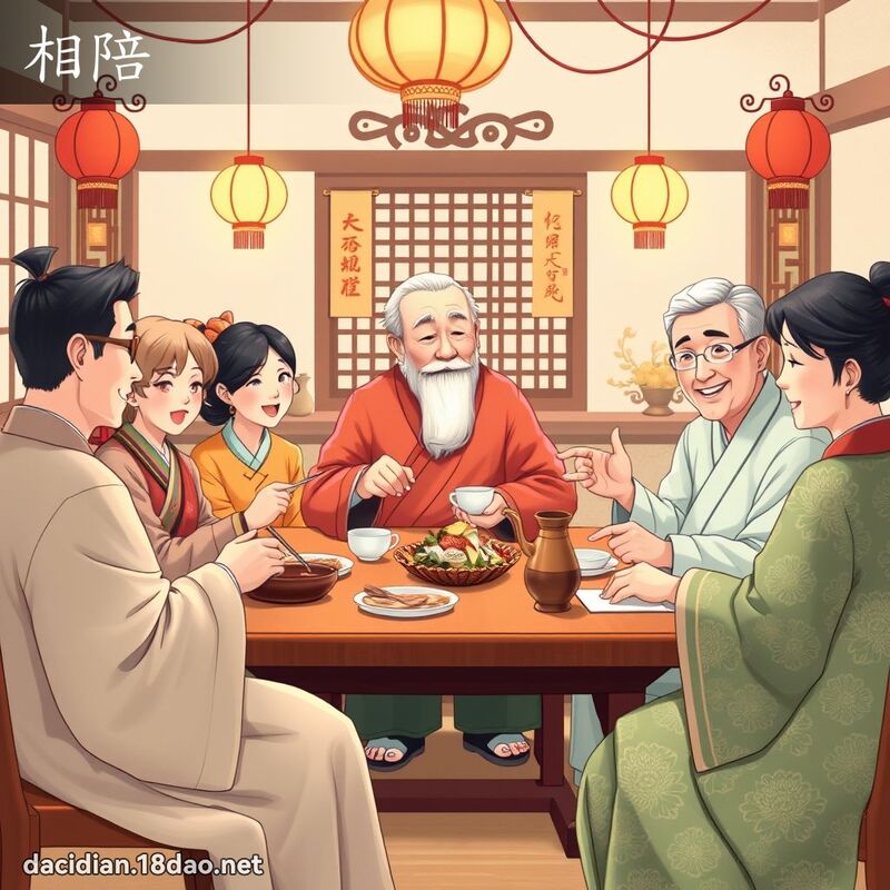 相陪 - 國語大辭典配圖